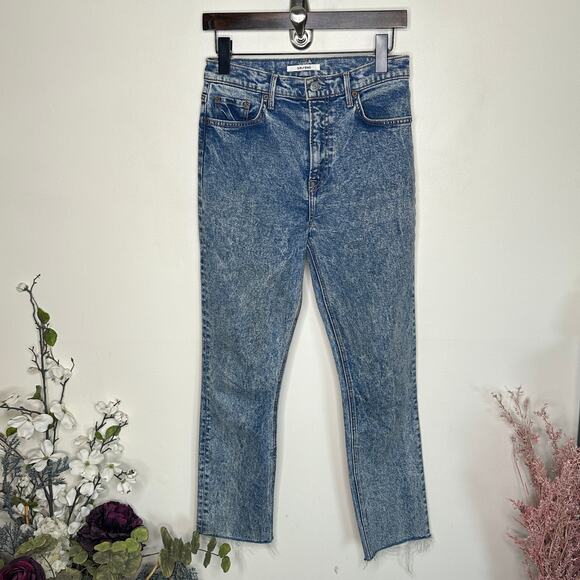 GRLFRND Reed Jeans in Easy Street Acid Stone Wash High Rise Slim Sz 26 {3L2} - Picture 2 of 6